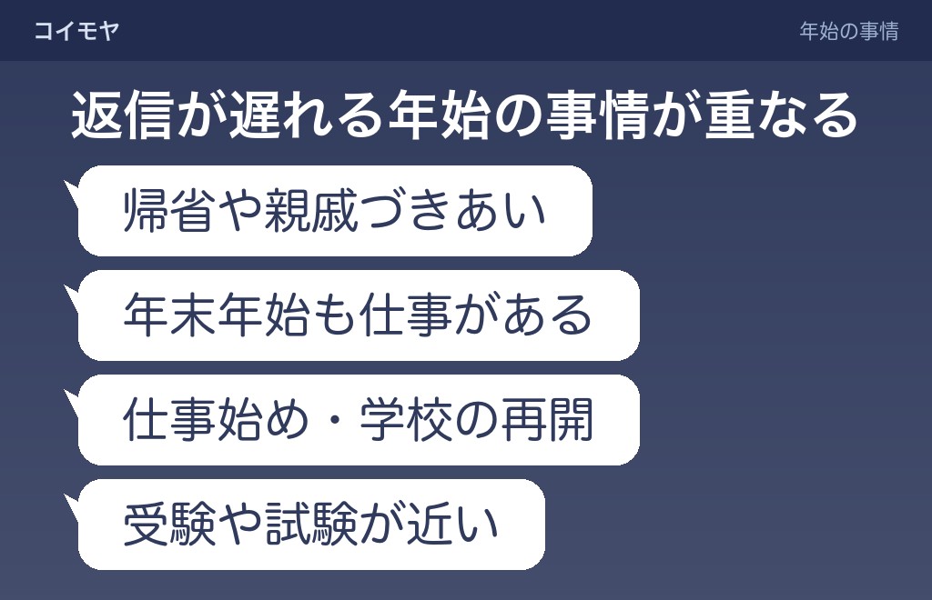 あけおめLINEの脈ありサインが当てはまらない場合