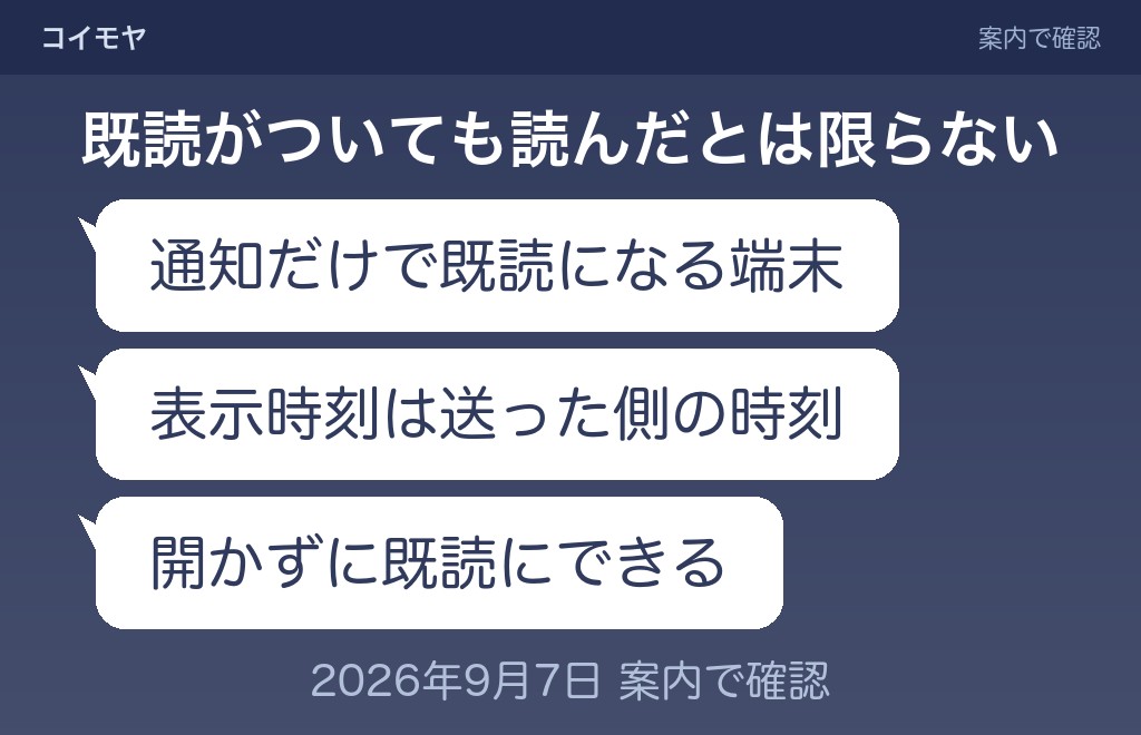 「既読」がついたことから読み取れること・読み取れないこと