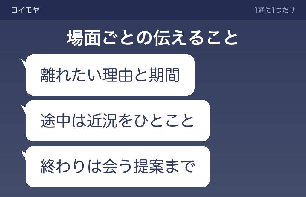 距離を置く女性からのラインで伝えること（例文つき）