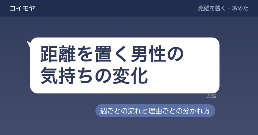 距離を置く男性の気持ちの変化と1ヶ月の流れ｜別れる確率も