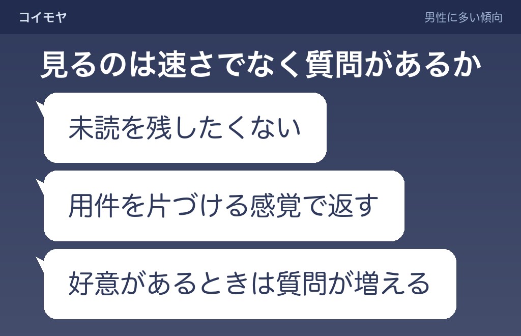 LINEの返信が早い男性に多い心理の傾向