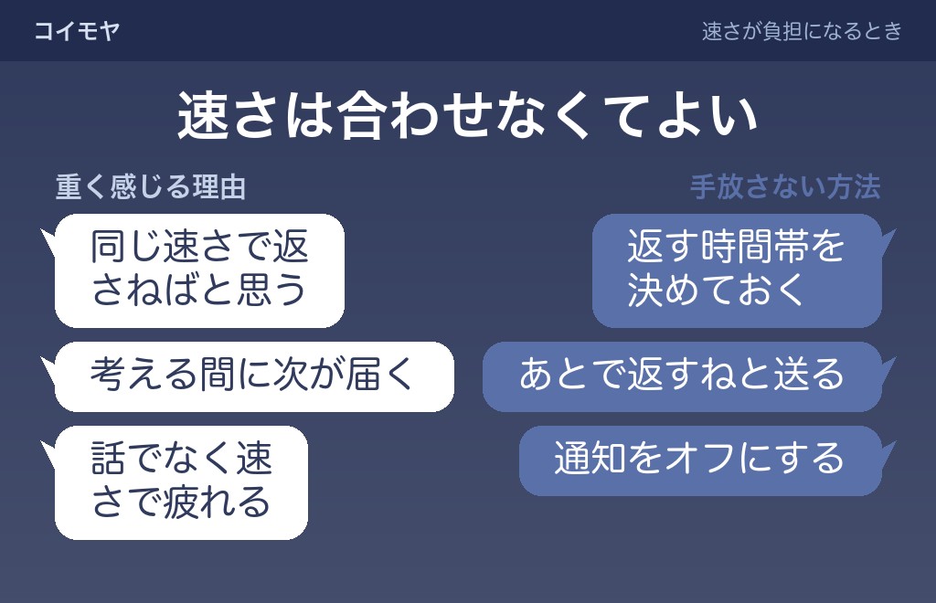 LINEの返信が早いとうざい・疲れると感じるときの受け止め方