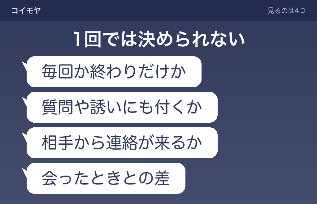男性がリアクションで終わらせる回数と場面で、見え方は変わる