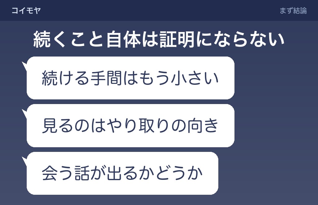 毎日LINEが続くのは脈ありなのか
