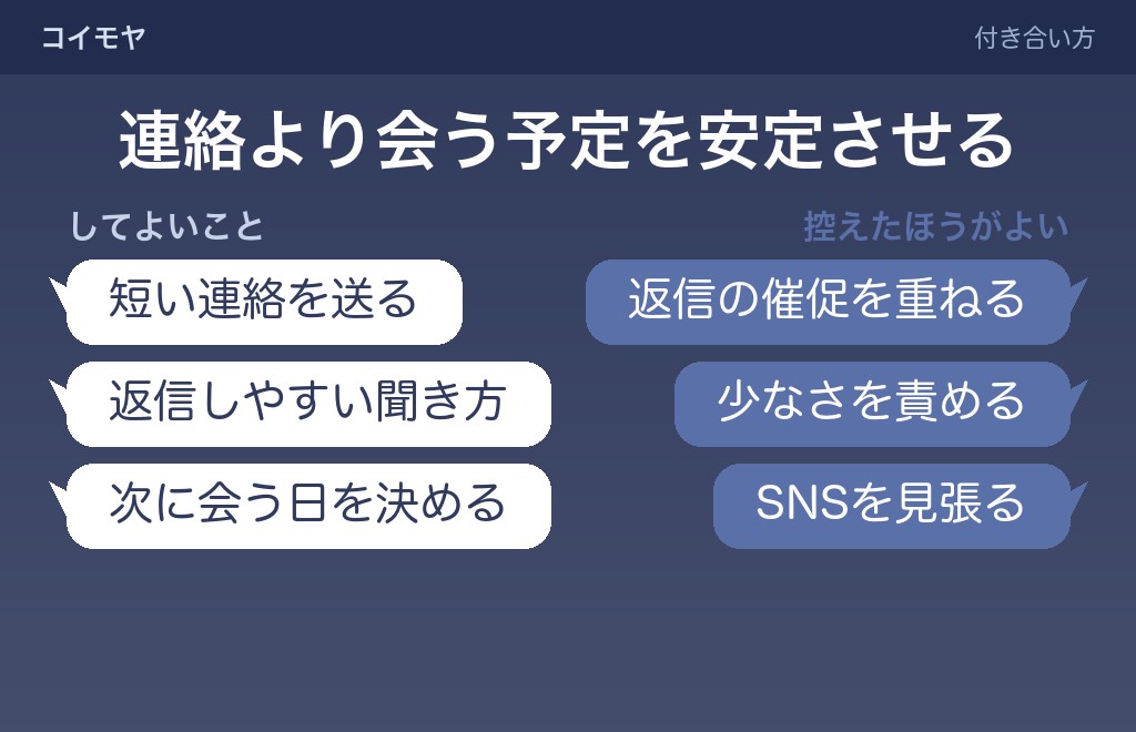 会う時以外連絡しない男との付き合い方