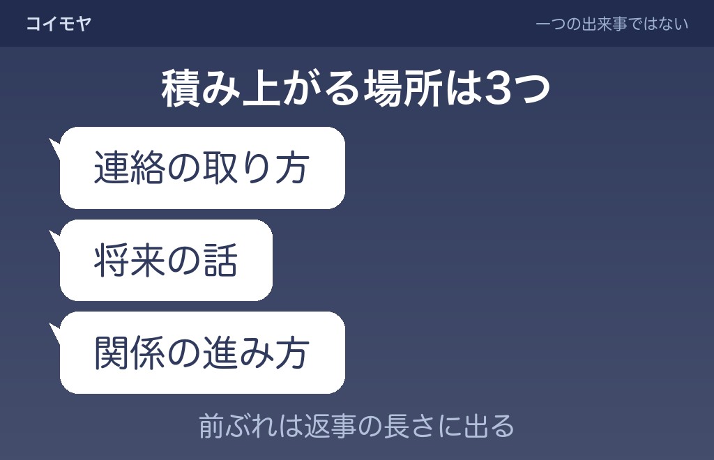 男性から距離を置かれるきっかけ